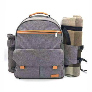 Amazon Factory Customizable Outdoor Picnic Insulation Backpack Containing Tableware Placemat Portable Handbag