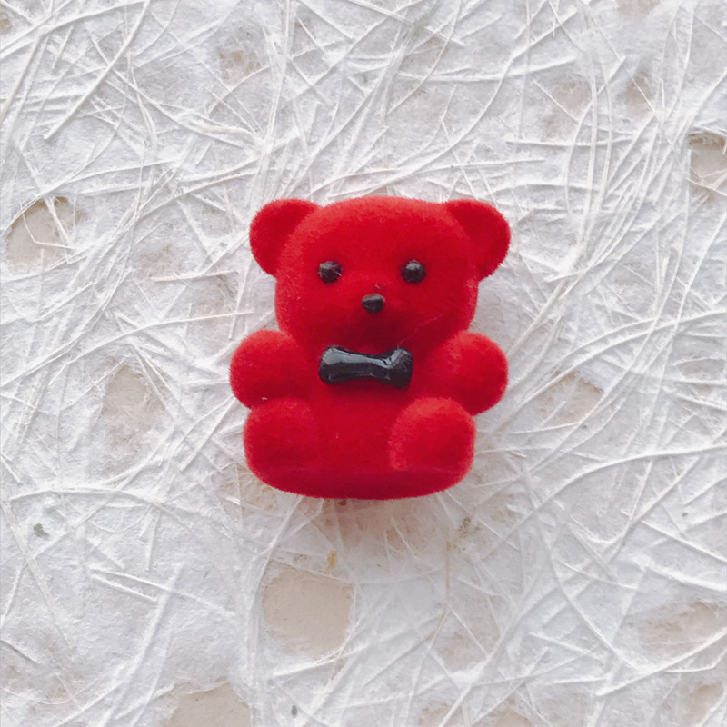 35g Weight Pendant Jewelry Making Type Charms Classification 10 PCS/Package Quantity Flocking Material Bear Pattern All Seasons Season Cute Style 10 PCS/Package Flocking Bear Pendant 4