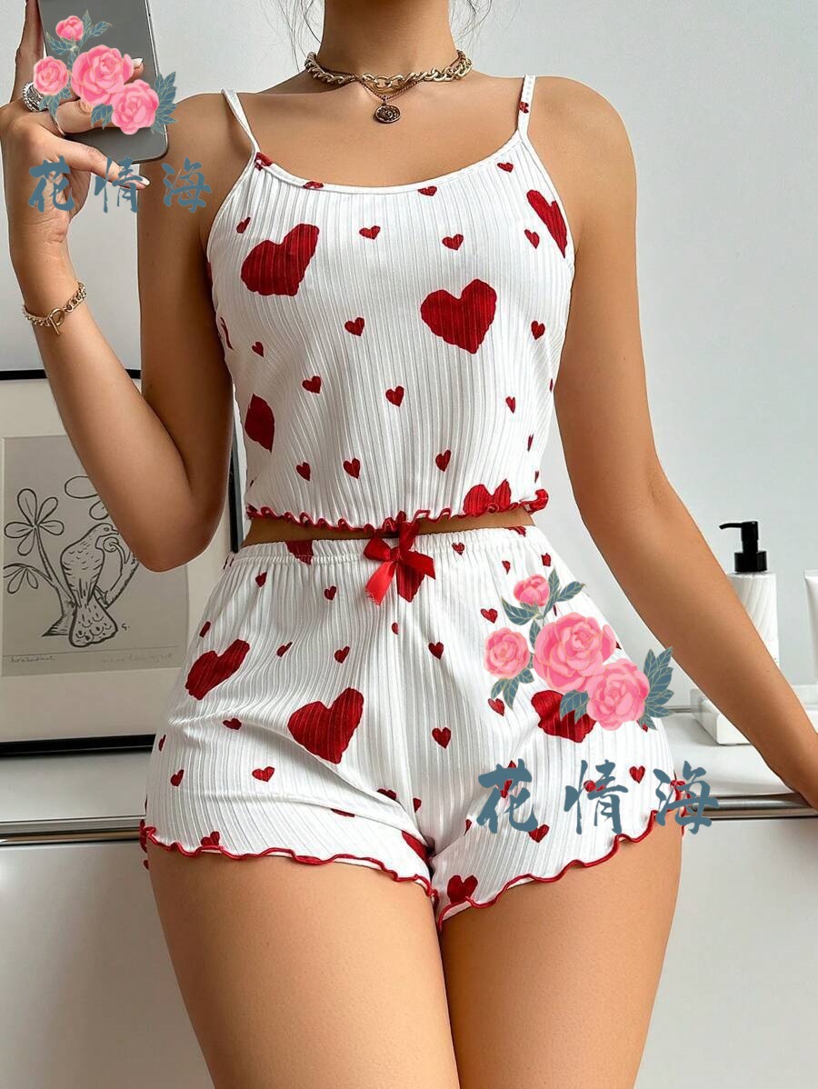 A703 red love white clothes