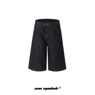 Eon Modish 2025 Summer New American Retro Simple Original Cow Denim Shorts