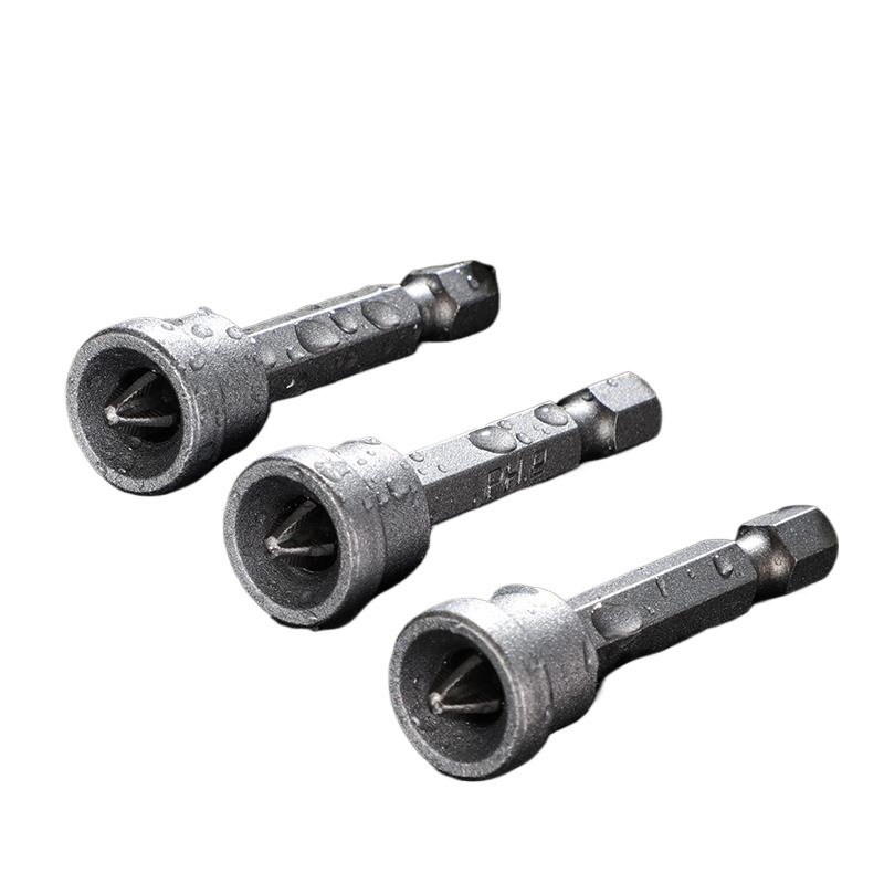 cabeza de lote eléctrica industrial cruzada perforación eléctrica magnética fuerte nivel de posicionamiento destornillador de mano cruzada conjunto de cabeza de destornillador de alta dureza