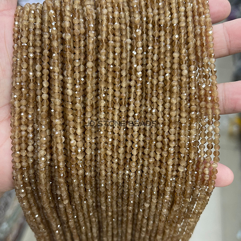 Cut the noodle coffee color cat eye stone