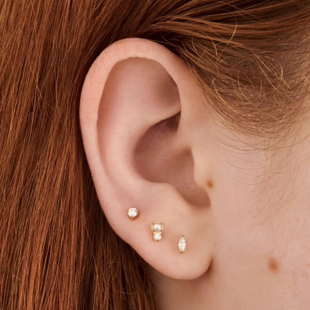 3g Weight Ear Studs Classification 1 Set Quantity Daily Occasion 925 Sterling Silver Material Star, Butterfly Pattern Women's Gender Plating Design Simple Style Style 1 Set 925 Sterling Silver Star Butterfly Ear Studs 38