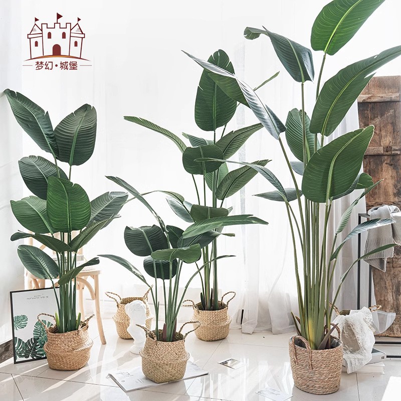 Planta Artificial de Ave del Paraíso en Maceta de Plástico y Seda para Sala de Estar image 9