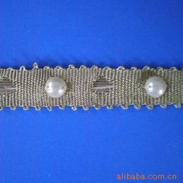 厂家供应装饰带 珠边 窗帘带窗饰辅料配件