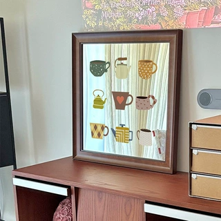盏间集 中古风餐厅厨房咖啡角落小挂画氛围感桌面杯子图案摆画