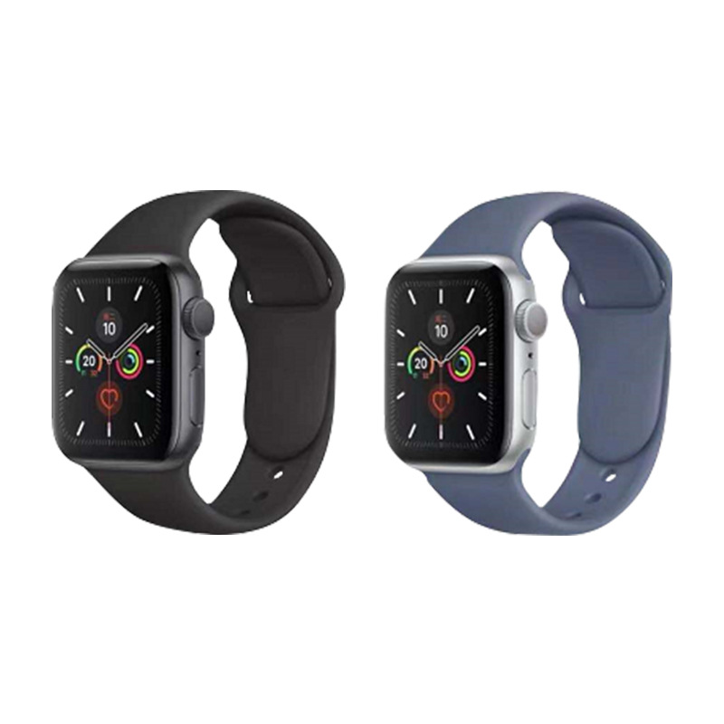 Applicable To Apple Watch Strap Apple Watch Solid Color Silicone Strap Sports Reverse Buckle Apple Strap