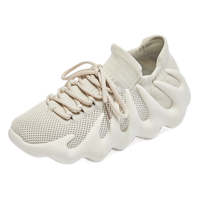 Couple Style Ins Breathable Socks and Shoes for Women 2025 Summer New K-Style Fly Woven Xiaolongbao Running Men's Casual Shoes 450