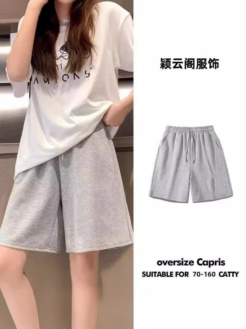 Compre uno gratis 15 pantalones cortos de color sólido deportivos para hombres y mujeres super delgados en forma de A versátil pareja de pantalones de verano