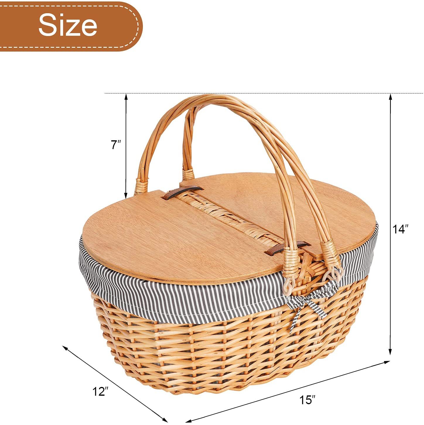 Amazon nuevo tipo de manija de picnic de sauce aislamiento de caña tejido de tela de almacenamiento canasta de almacenamiento al por mayor