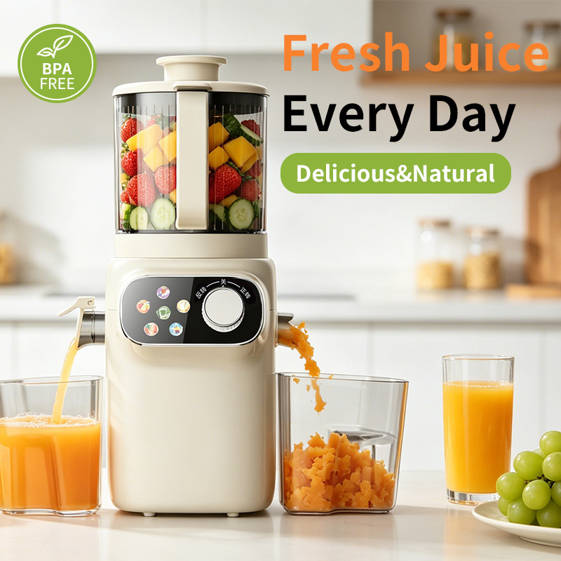 Exprensa de jugo de marca alemana separación de jugo doméstico multifuncional de gran calibre jugo fresco exprensa de jugo NFC en stock