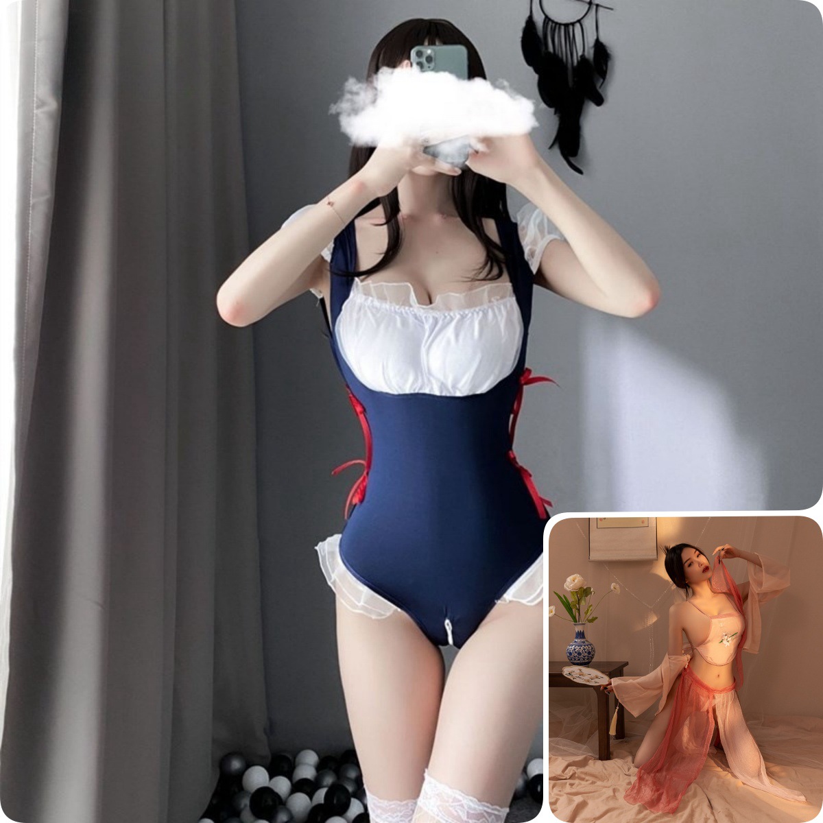 순정 메이드 점프수트(블루) +0158 고대 스타일 한복
