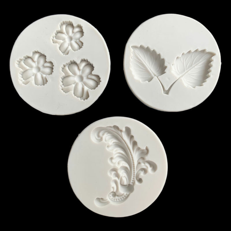 Mini hoja de la flor pétalo vena modelado molde silicona DIY chocolate fondant cake Decoración