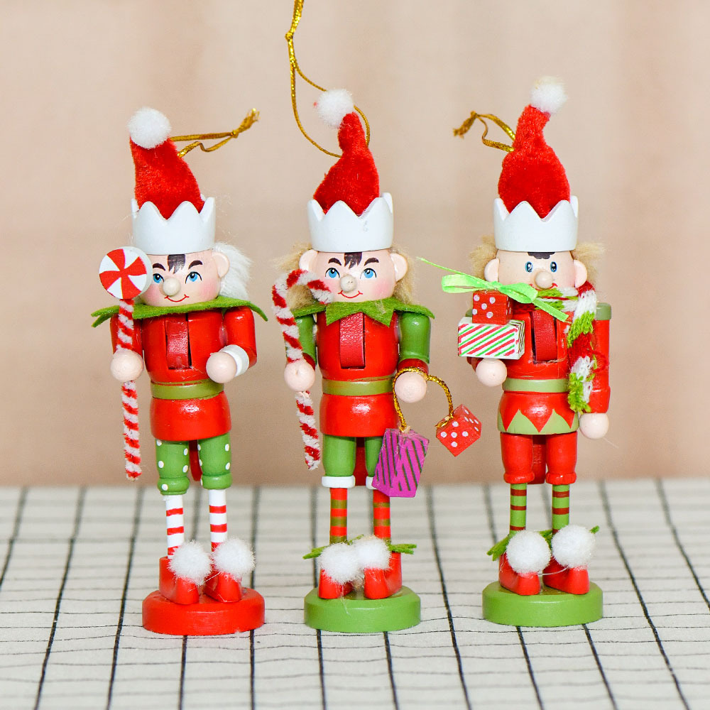 Nuevo estilo europeo muñecas de dibujos animados payaso artesanía decoración navideña colgante pequeño