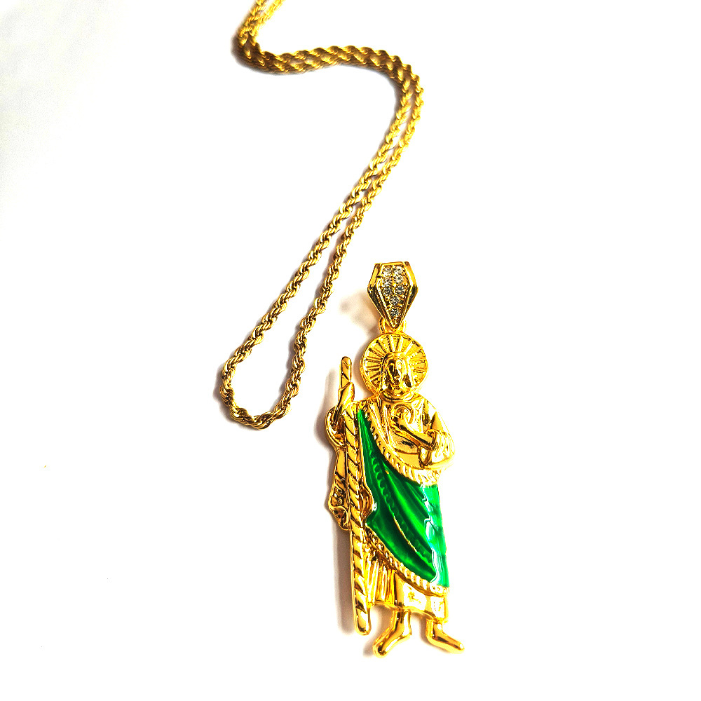Colgante de goteo clásico transfronterizo padre de San Judas colgante nicho exagerado collar colgante fabricante de joyas
