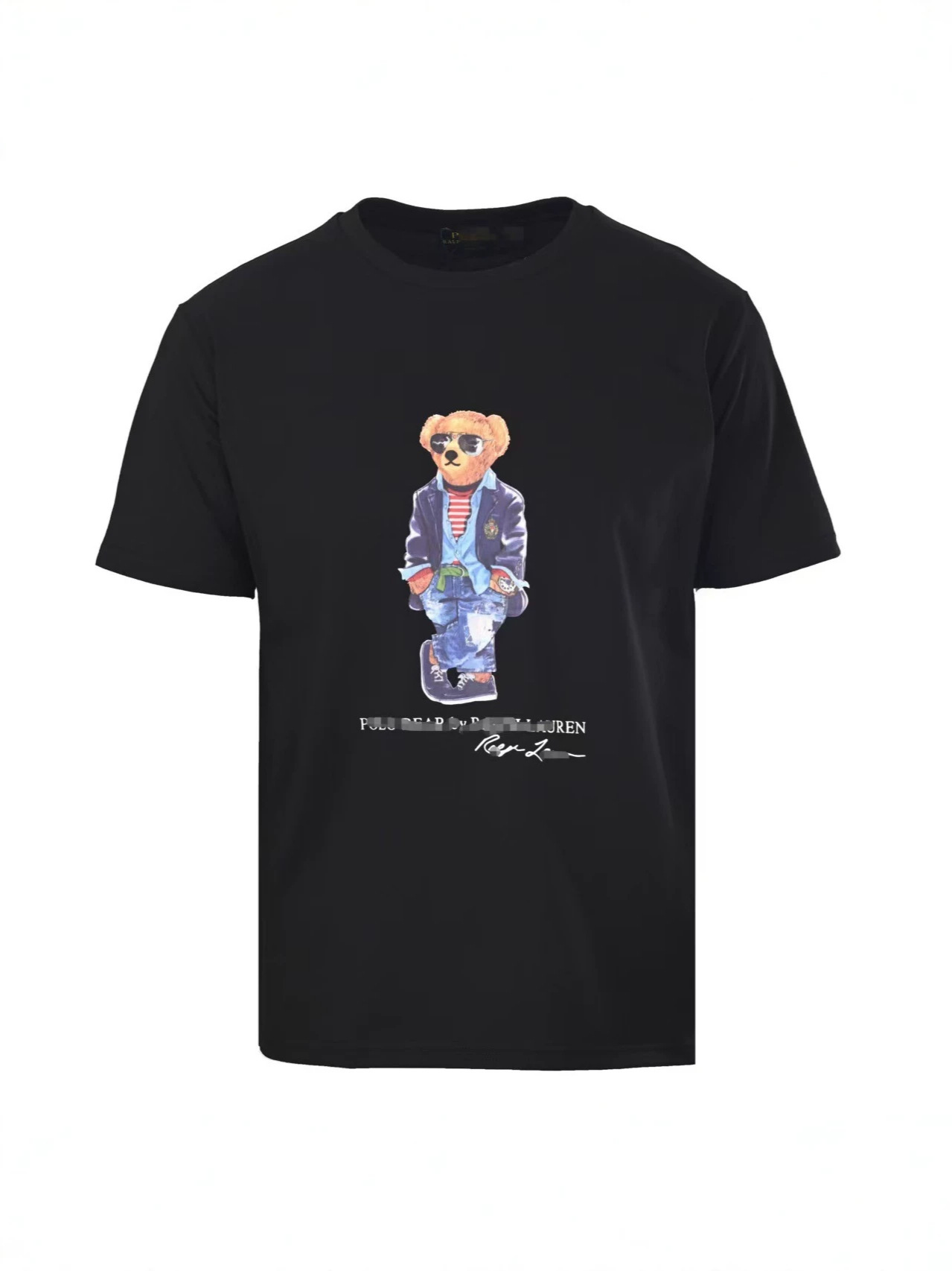 Qadın üçün ayı çapılı ağ t-shirt, yay üçün