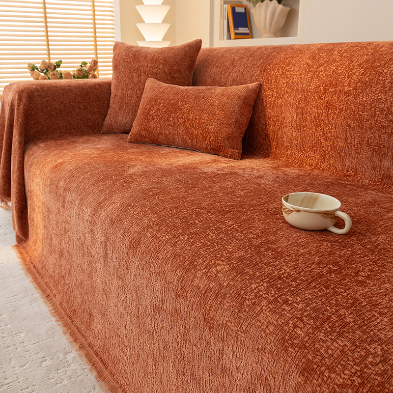 Luz Yi sólido sofá Chenille gable lujo ligero de alto nivel toalla de sofá anti-gato rascar cojín cubierta completa cubierta mayorista