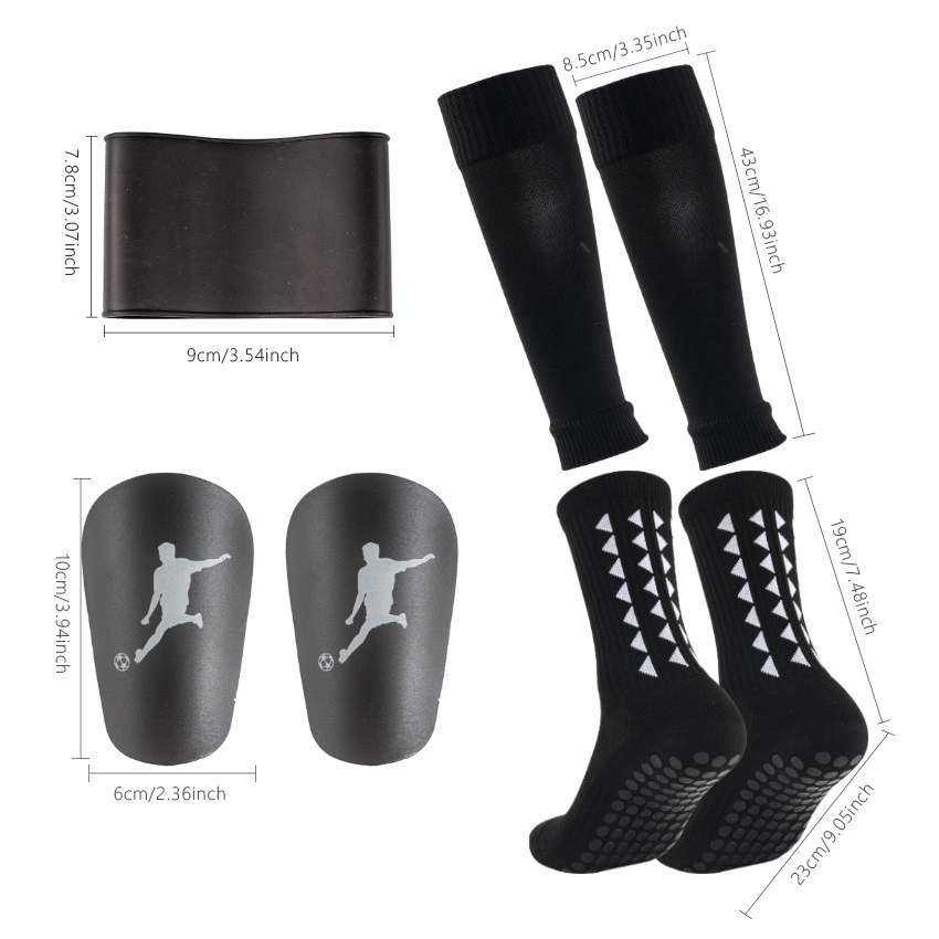 Midtube Football Socks Leg Pads Strap Set Men's And Women's Adhesive Non-slip Socks_voghion.com
