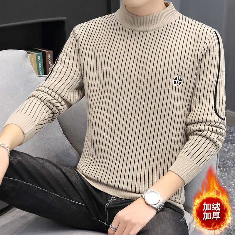 Winter fashionable casual velvet keep warm knitted sweater