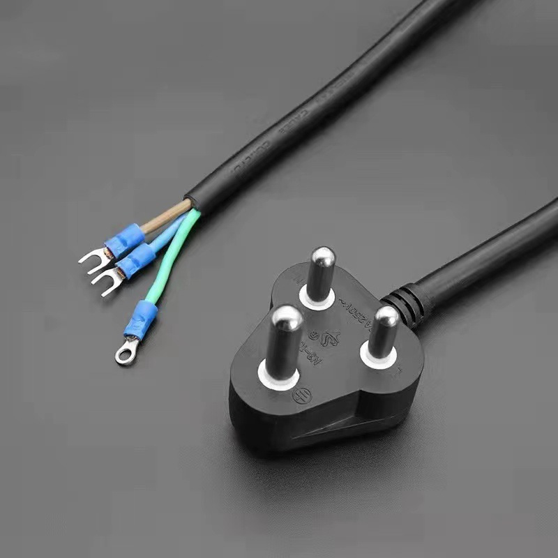 南非电源插头 16A大功率南非大插头 南非带品字尾插头 印度插头