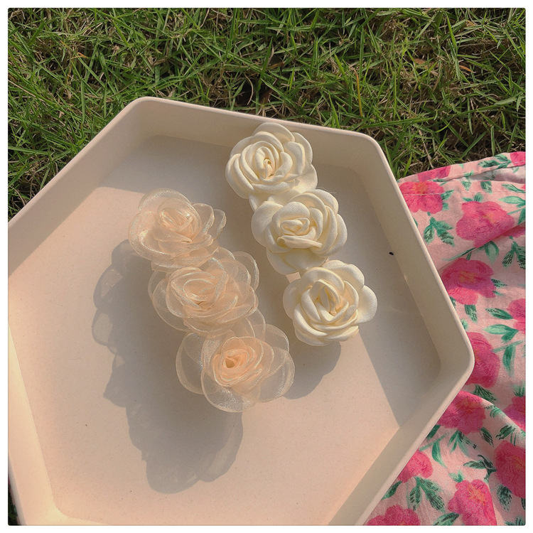 1 Piece Quantity Sweet Flower Cloth Hair Clip 1 Piece