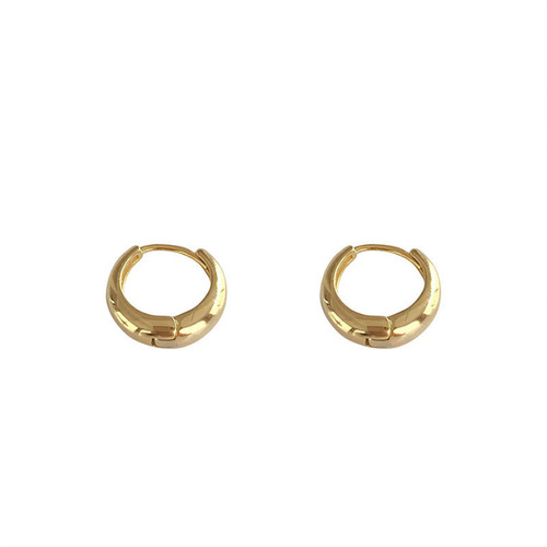 Gold and Silver French Minimalist High-End Earrings for Women, Unique Cold-Tone Design, Fashionable Commute Simple Earrings