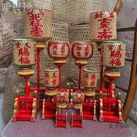 拜神小高传统桌面摆件手工艺品潮汕油纸灯笼中式创意供灯竹麦太保