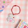 Cartoon cute acrylic pendant, keychain, headphones, bag decoration, Korean style, with little bears