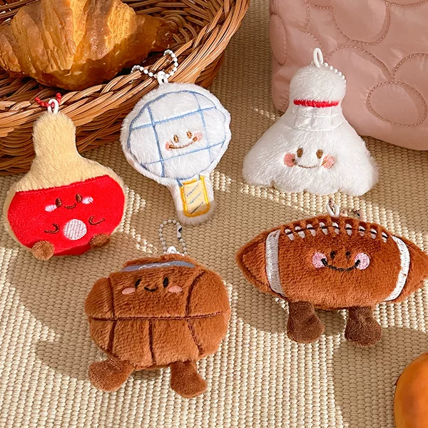 Fun Cartoon Plush Football Pendant Creative Bag Charm Cute Mini Scottish Football Sports Doll Toy
