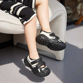 儿童运动鞋2024夏季新款男童轻便透气网鞋夏季女童韩版框子半凉鞋