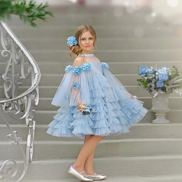 blue small princess costume