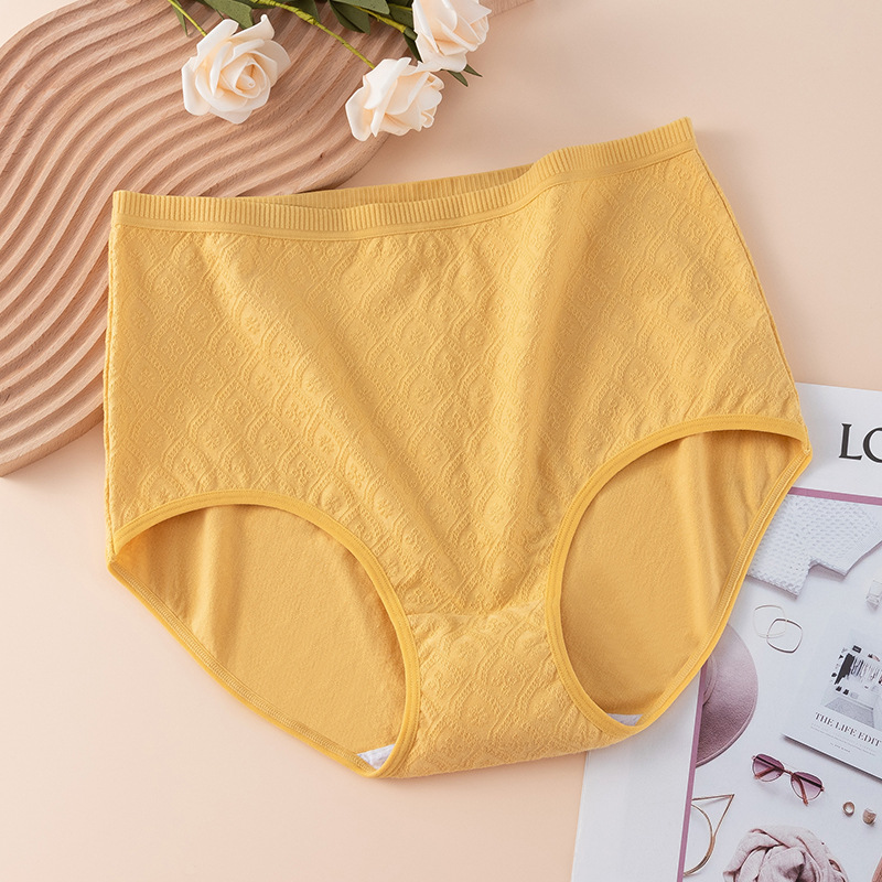 Más el tamaño de la ropa interior de las mujeres entrepierna de algodón antibacteriano de algodón puro de primavera y otoño dulce puro deseo calzoncillos cortos cabeza grasa mm200kg