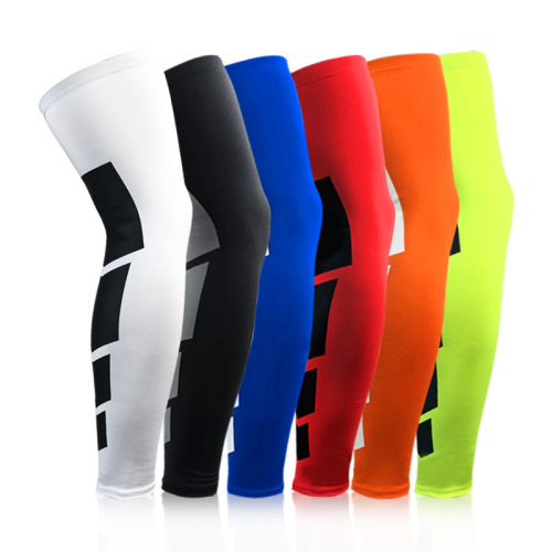 Wholesale extended lengthened calf sleeves for men outdoor basketball running protective gear equipment cycling compression elastic sports knee pads