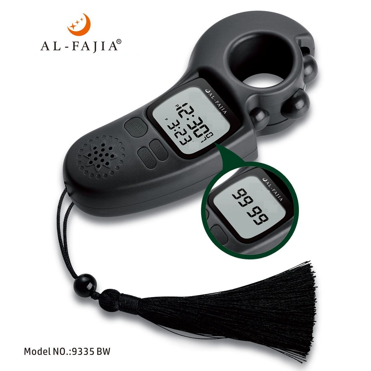 9335 # ЖК-дисплей с жидкокристаллическим большим экраном и цифровым счетчиком сигнализации, прямая продажа с фабрики/черный