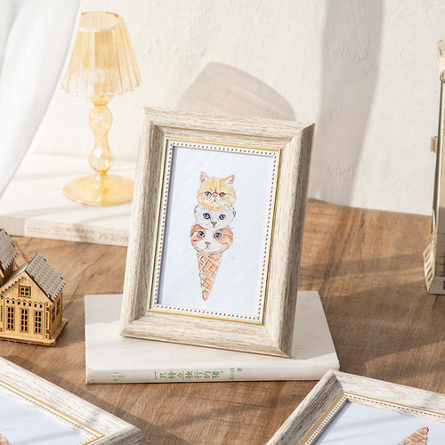 American photo frame setting table 6 inches 7 inches 8 inches 10 12 inches A4 retro photo frame wall hanging children photo frame photo frame wholesale