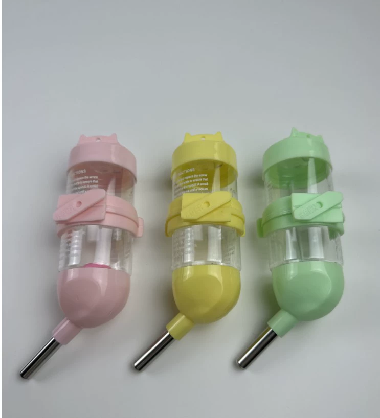 Boer Оптовая Продажа 80 мл Хомяк Чайник Поилка для домашних животных Золотой медведь Кролик Кормушка для воды из нержавеющей стали