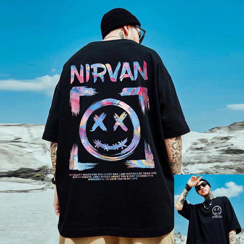 T01 Polyester Printed Short-sleeved T-shirt M-8XL Japanese Dharma oversize Men's Fashion Brand Hip-hop Fat Short T-shirt