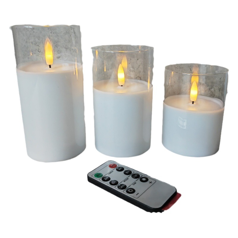 Suministro directo de fábrica en stock bala de vidrio electrochapado LED lámpara de vela electrónica al por mayor simulación vela Lámpara decorativa