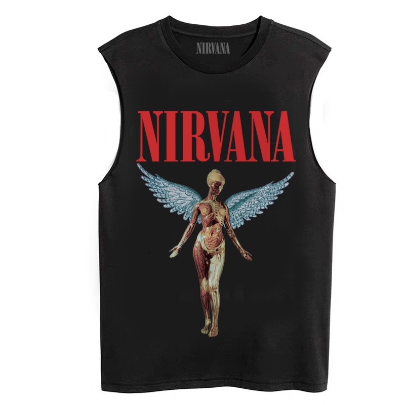 Nirvana banda de rock Nirvana Cobain cocoburn apenado lavado vintage batik camiseta suelta