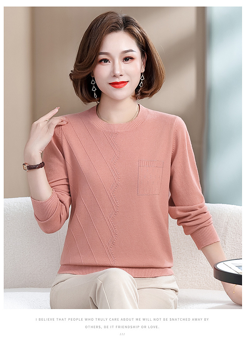 D7172 610K ÁO LEN NỮ TONTDI ÁO LEN DÀI TAY MÙA XUÂN THU ĐÔNG TRUNG NIÊN THỜI TRANG NỮ G02 SẢN PHẨM MỚI