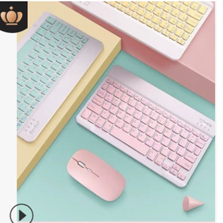 Apple, совместимая клавиатура для планшета, тонкий мобильный телефон, мышь, комплект, Bluetooth, Android
