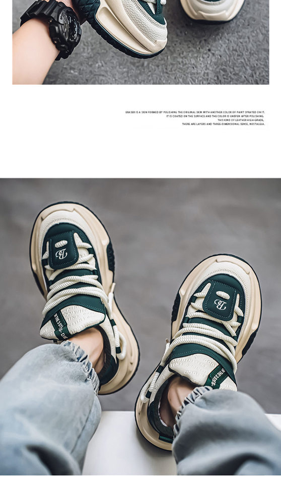 Giày thể thao nam cổ thấp lót lông giữ ấm, đế dày tăng chiều cao, kiểu sneaker dạo phố — X5128- 1m màu xanh lá cây, X5128-1 Kaki, X5128-1 đỏ xanh chi tiết 9