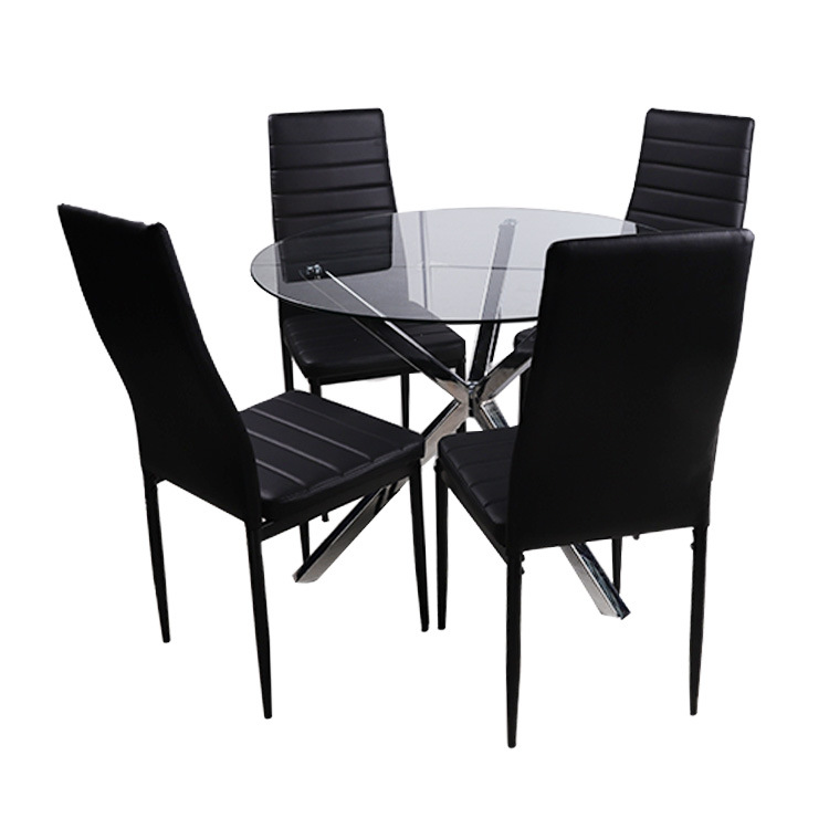 Mesa de Comedor de Vidrio Templado para 4 Personas para Restaurante
