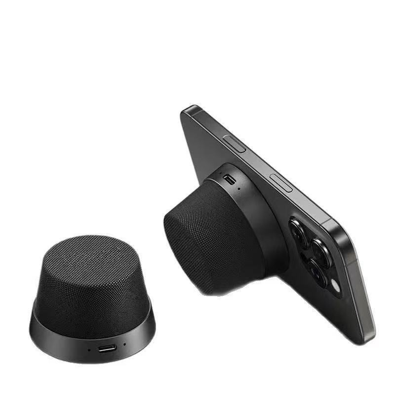 Fuente de fábrica de succión de soporte de teléfono móvil Bluetooth inalámbrico cubierto de tela altavoz mini al aire libre portátil impermeable subwoofer pesado