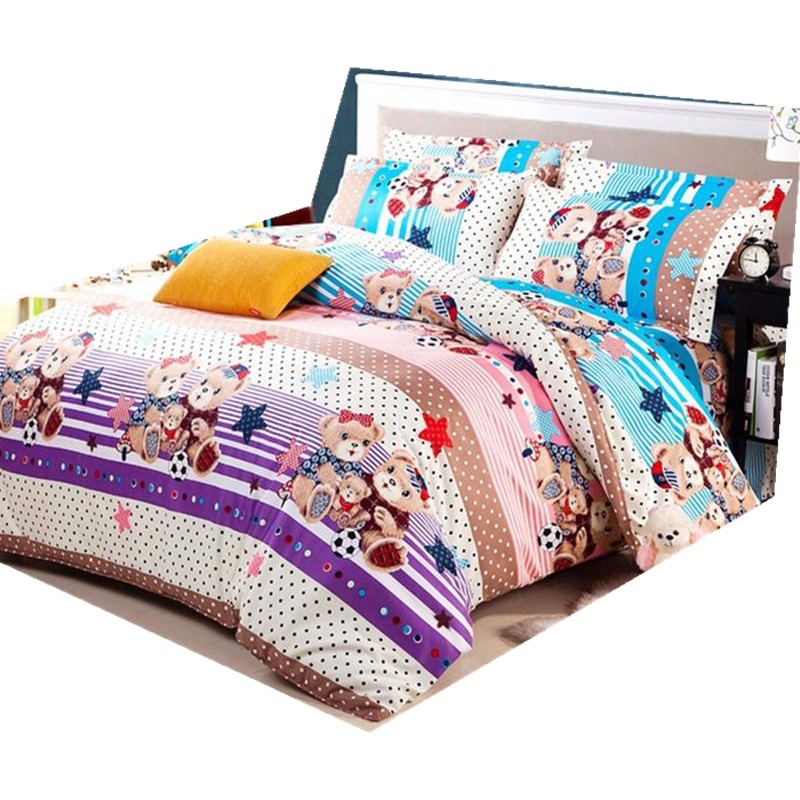 10 yuan stall sheets wholesale run Jianghu stall quilt cover pillowcase four-piece plant cashmere ecological cotton sheets