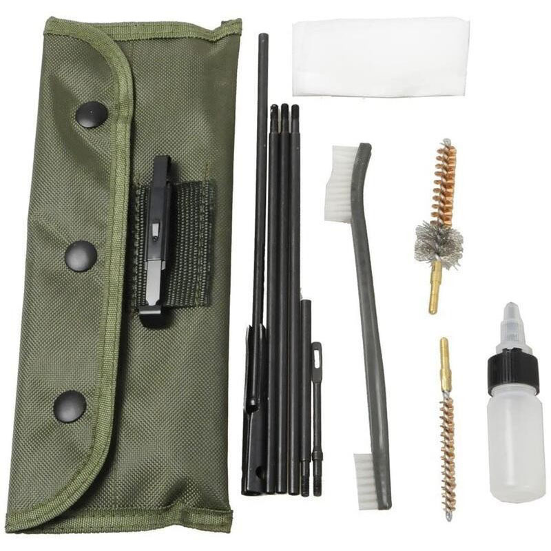 Multifunctional cotton brush steel wire cleaning tube brush M16 through-strip gun brush tube brush multi-specification cloth bag extension rod set