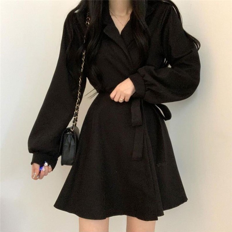 2025秋冬季新款女气质优雅连衣裙高级设计感别致小个子收腰裙子潮|undefined