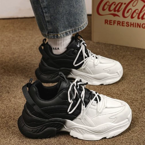 Мода Градиент Удобная пара пап обувь мужская и женская повседневная обувь теплые и бархатные кроссовки