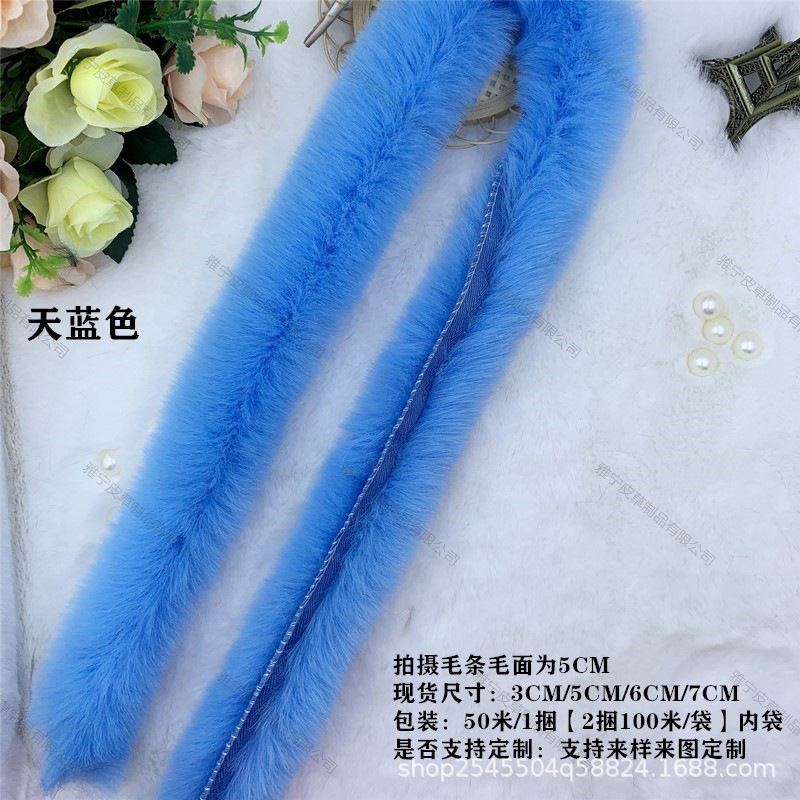 Tiras de piel sintética tipo conejo para decoración de ropa hanfu capas y accesorios textiles venta al por mayor