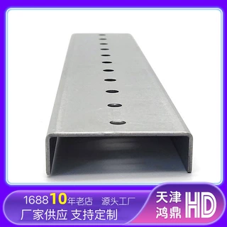 定制c型钢 可做防腐 Q355B钢结构承重檩条 镀锌冲孔冷弯c型钢檩条